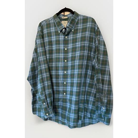L.L. Bean Other - LL Bean Vintage Shirt Mens Blue Green Maine State Tartan Long Sleeve Size XXL
